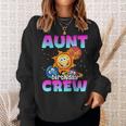 Aunt Birthday Crew Outer Space Planets Galaxy Bday Party Sweatshirt Gifts for Her