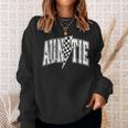 Auntie Hosting Race Car Pit Crew Checkered Birthday Party Sweatshirt Gifts for Her