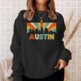 Austin City Skyline Texas State 70S Retro Souvenir Sweatshirt Gifts for Her