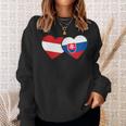 Austria Flag Slovak Flag Austria Slovakia Sweatshirt Geschenke für Sie