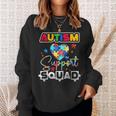 Autism Awareness Autism Squad Support Team Colorful Puzzle Sweatshirt Gifts for Her