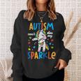 Autism Unicorn Floss Cant Dim My Sparkle Awareness Girls Kid Sweatshirt Gifts for Her
