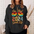 Aw Ship It's A Grad Trip 2024 Vintage Graduation Cruise 2024 Sweatshirt Gifts for Her