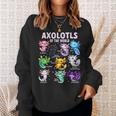 Axolotl Kawaii Axolotls Of The World Axolotl Animals Sweatshirt Gifts for Her