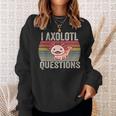 I Axolotl Preguntas Retroinatge Divertido Lindo Axolotl Camisa de entrenamiento Regalos para ella