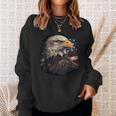 Bald Eagle Us American Flag 4Th Of July Proud Patriotic Sweatshirt Gifts for Her