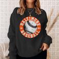 Baltimore Baseball Retro Vintage Baseball Lover Sweatshirt Gifts for Her