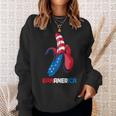 Banana Us Flag Patriotic America Party Fruit Costume Sweatshirt Gifts for Her