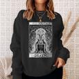 Baphomet Occult Satan Goat Head Tarot Card Death Unholy Sweatshirt Gifts for Her
