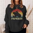 Bär Papaatertag Retro Papa Bär Sweatshirt Geschenke für Sie