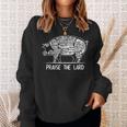 Barbecue Father Grilling Praise The Lard BaconSweatshirt Gifts for Her