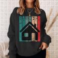 Bauherr Hausbau Eigenheim Vintage Slogan Immobilie Sweatshirt Geschenke für Sie