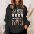Beagle Dad Father's Day Dog Lover Beer Sweatshirt Gifts for Her