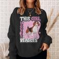 Beagle Quote This Girl Loves Beagles Sweatshirt Gifts for Her