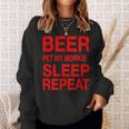 Beer Pet Morkie Sleep Repeat Red CDogLove Sweatshirt Gifts for Her