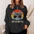 Best Cat Dad Ever Vintage Retro Cat Daddy Cat Father Sweatshirt Gifts for Her