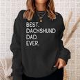 Best Dachshund Dad Ever Teckel Dachshund Papa Sweatshirt Geschenke für Sie