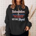 Biden Flation The Cost Of Voting Stupid Anti Biden 4Th July Sweatshirt Gifts for Her