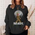 Bigfoot Rock Roll Sasquatch Christmas Believe Sweatshirt Gifts for Her