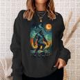 Bigfoot Starry Night Sasquatch Van Gogh Sky Painting Sweatshirt Gifts for Her