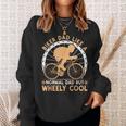 Biker Dad Like A Normal Bicycle Fathers Day Cycling Cyclist Sweatshirt Gifts for Her