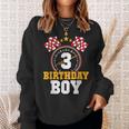 Birthday Boy 3Rd Race Car Party 3 Years Old Racing Driver Sweatshirt Gifts for Her