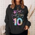 Birthday Girls Peace Out Single Digits I'm 10 Digits Tie Dye Sweatshirt Gifts for Her