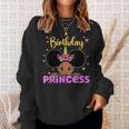 The Birthday Princess Melanin Afro Unicorn Cute Matching Sweatshirt Gifts for Her