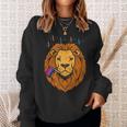 Bisexual Flag Lion Lgbt Pride Month Bi Pride Stuff Animal Sweatshirt Gifts for Her