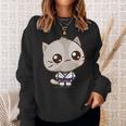 Bjj Brazilian Jiu Jitsu Purple Belt Kawaii Cat Sweatshirt Gifts for Her