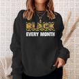 Black Every Month Kente Pattern African Ghana Style Sweatshirt Gifts for Her