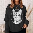Black Metal French Bulldog Gothic Heavy Metal Dog Sweatshirt Gifts for Her