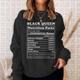 Black Queen Nutrition Facts Black History Month Blm Melanin Sweatshirt Gifts for Her