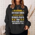 Bonus Papa Bonusater Stiefpapa Tochter Spruch Geschenk Sweatshirt Geschenke für Sie