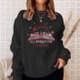 All Booked For Christmas Reindeer Sleigh Santa Bookworm Xmas Sweatshirt Gifts for Her