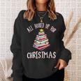 All Booked Up For Christmas Christmas Tree Sweatshirt Gifts for Her