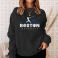 Boston Baseball Vintage Minimalist Retro Baseball Lover Sweatshirt Gifts for Her