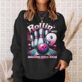Bowling Party Rollin' 9 Awesome 2015 9Th Birthday Girls Sweatshirt Gifts for Her