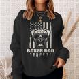 Boxer Dad Cool Vintage Retro Proud American Sweatshirt Gifts for Her