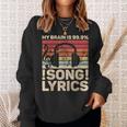 My Brain Is 999 Song Lyrics Edm Music Lovers Dj Musician Sweatshirt Gifts for Her