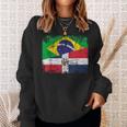 Brazil Dominican Republic Flags Half Dominican Brazilian Sweatshirt Gifts for Her