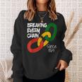 Breaking Every Chain Since 1865 Junenth Freedom Sweatshirt Gifts for Her