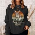 Bull Terrier Mom Retro Bull Terrier Lover Dog Mama Sweatshirt Gifts for Her