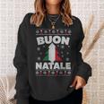 Buon Natale Merry Christmas Tree Italian Ugly Xmas Sweater Sweatshirt Gifts for Her