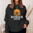 Burger Meister Bürgermeister Bbq Grill Chef Sweatshirt Geschenke für Sie