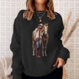 Caballo Chica Caballo Equitación Poni Acuarela Camisa de entrenamiento Regalos para ella