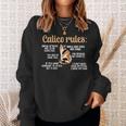 Calico Cat Rules Calico Cat Lover Calico Cat Owner Sweatshirt Gifts for Her