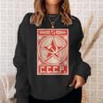 Camisaintage Hammer Sickle Urss Cccp Retro Soviet Camisa de entrenamiento Regalos para ella