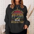 Camp Morning Wood Relax Pitch A Tent Camper Camping Sweatshirt Gifts for Her