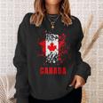 Canadá Retrointage Acuarelas Deporte Canadiense Bandera Camisa de entrenamiento Regalos para ella